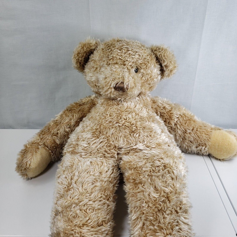 Vintage Gund 1990 Brown Teddy Bear Plush 16 Sitting Stuffed Animal ...