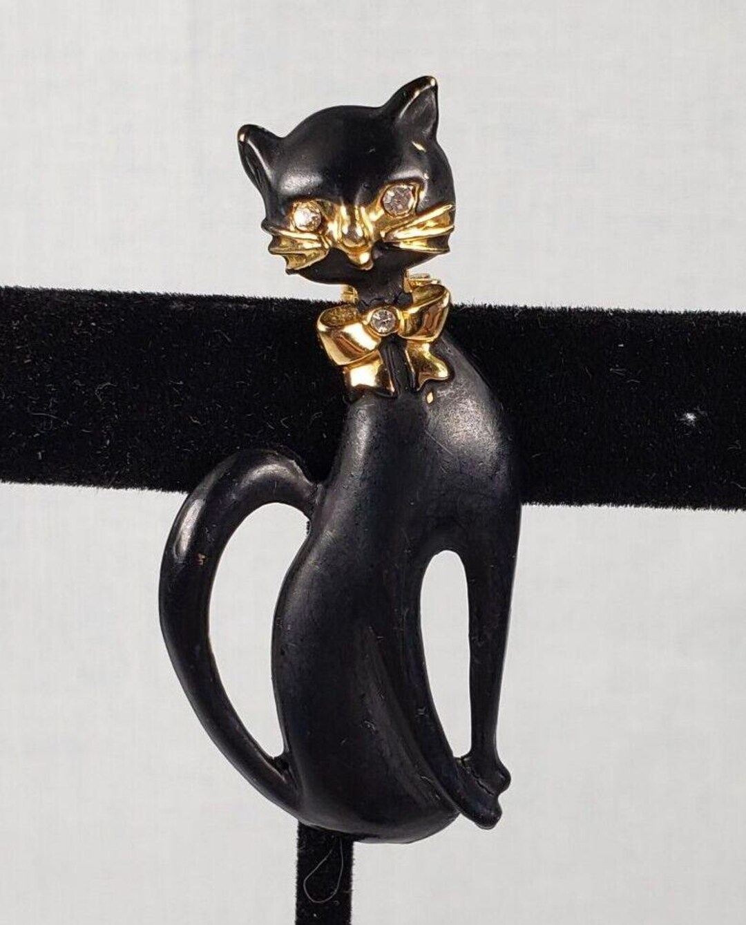Broche Vintage Animalière - Chien Ou Chat - Métal Doré - Bijou Rétro
