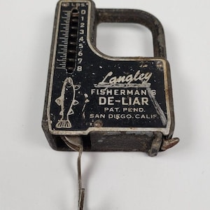 VINTAGE LANGLEY FISHERMAN'S De-Liar Model 208 USA Scale Measure $21.99