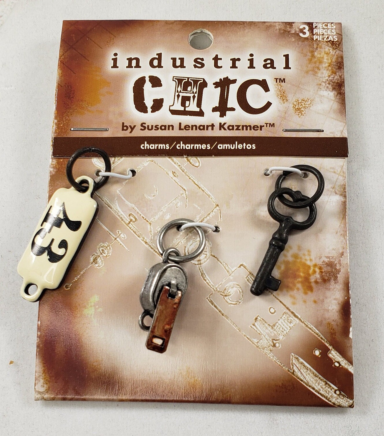 Industrial Chic Susan Lenart Kazmer Jewelry Charms Set of 3 - Etsy