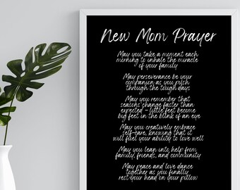 New Mom Prayer Print – Encouragement Gift - New Baby