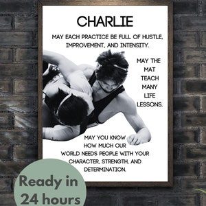 Wrestling Personalized Gift - Gifts for Wrestler - Wrestling Team Banquet - Senior Night Wrestling - Wrestling Customized Gift - Printable
