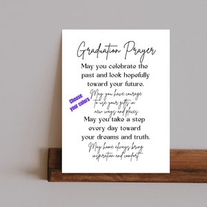 Personalized Graduation DIGITAL PRINT Gift Ideas - Graduation Prayer - Graduation Blessing - Graduation Gift - Senior Gifts