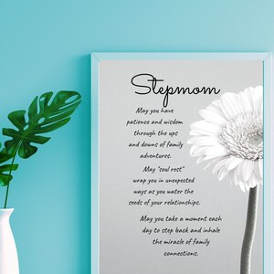 Stepmom gift idea - bonus mom gift - stepmom Mother&#39;s Day - stepmom printable - stepmom prayer - stepmom Christmas - extra mom gift