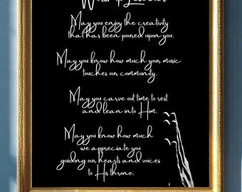 Worship Leader Print – Inspirational Church Musician Gift (Digital Download)