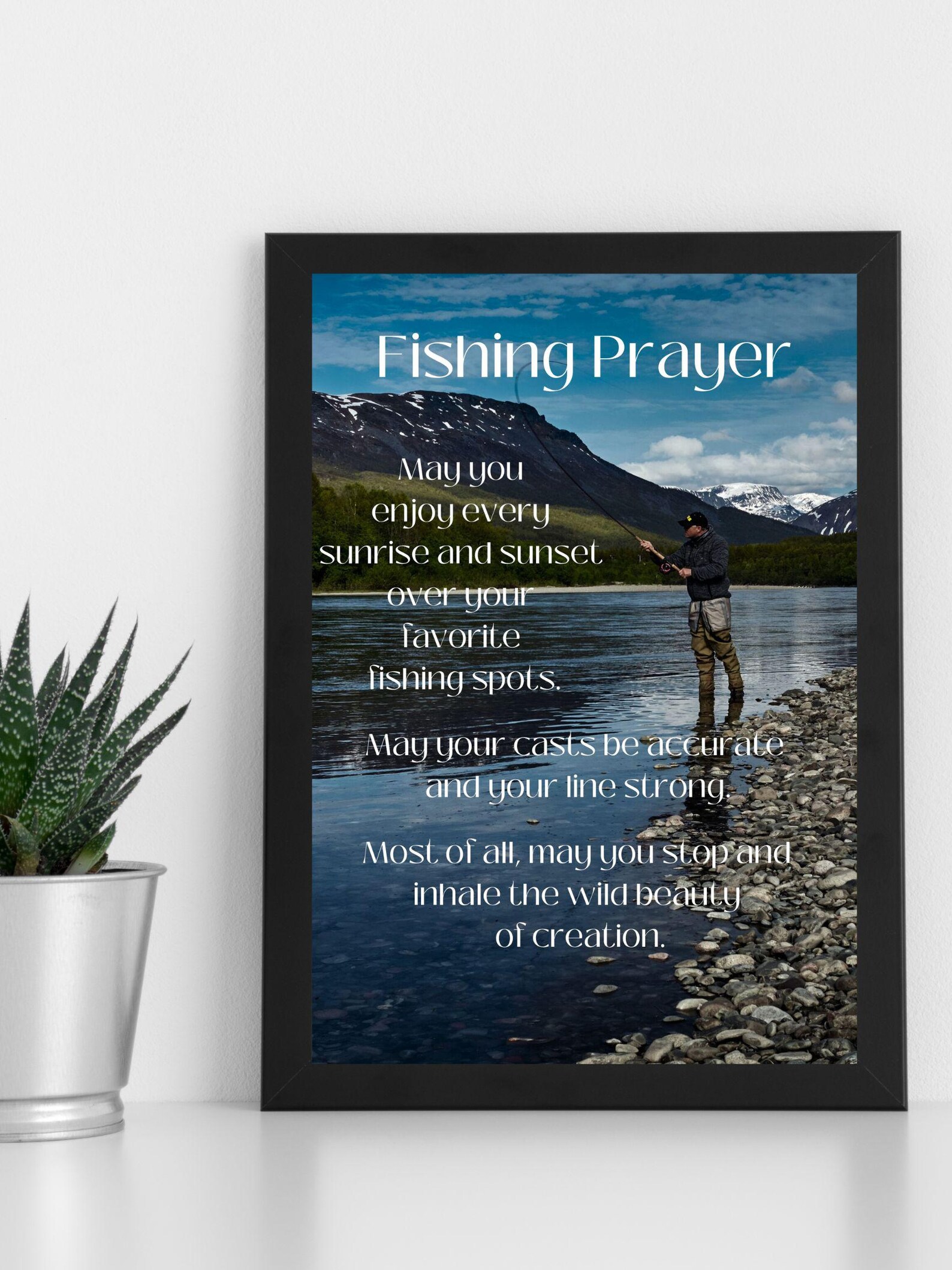 Prayee Fish Personalized Fishing Prayer Print – Father's Day Gift (digital Download ...