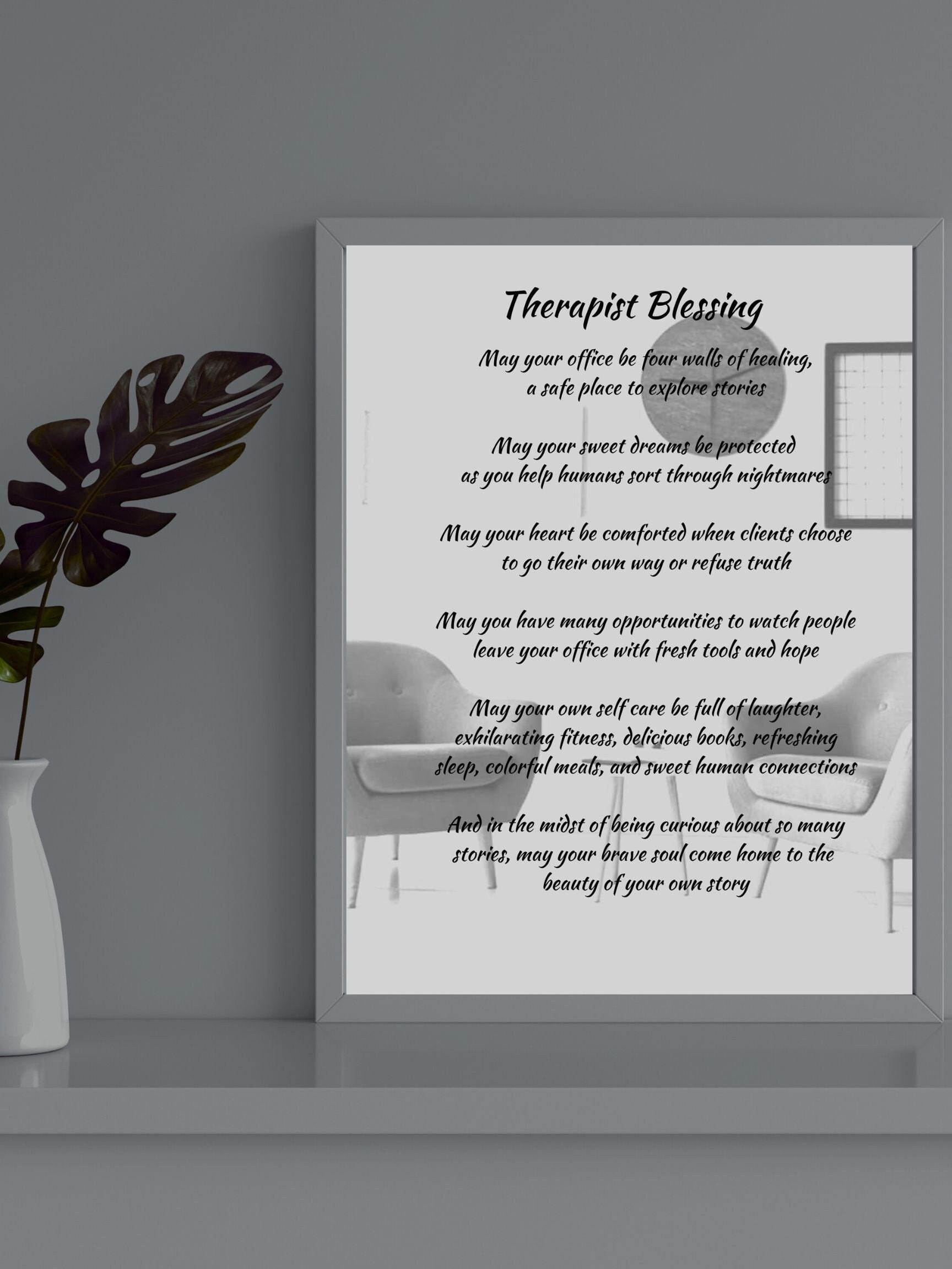 Therapist Thank You Instant Printable Therapist Gift Ideas Psychologist ...