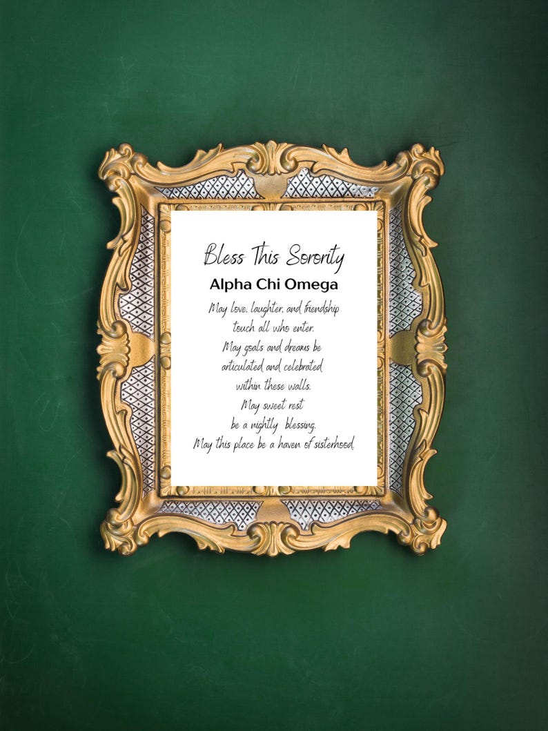 Personalized Sorority Dorm Print – College Rush Gift (PDF & JPG) - Etsy