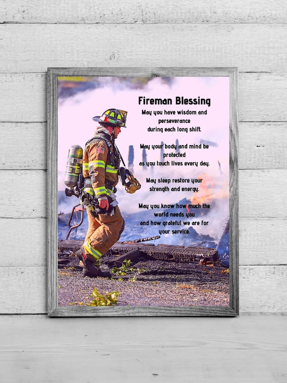 Firefighter Gift - Fireman Prayer - Gifts for Fireman Firefighter Gift - Fireman Prayer - Gifts for Fireman