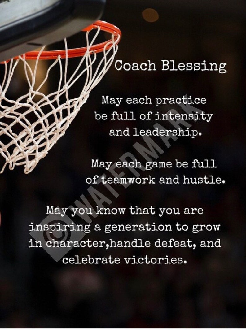 Basketball Coach PRINTABLE Gift Ideas Basketball Coach - Etsy