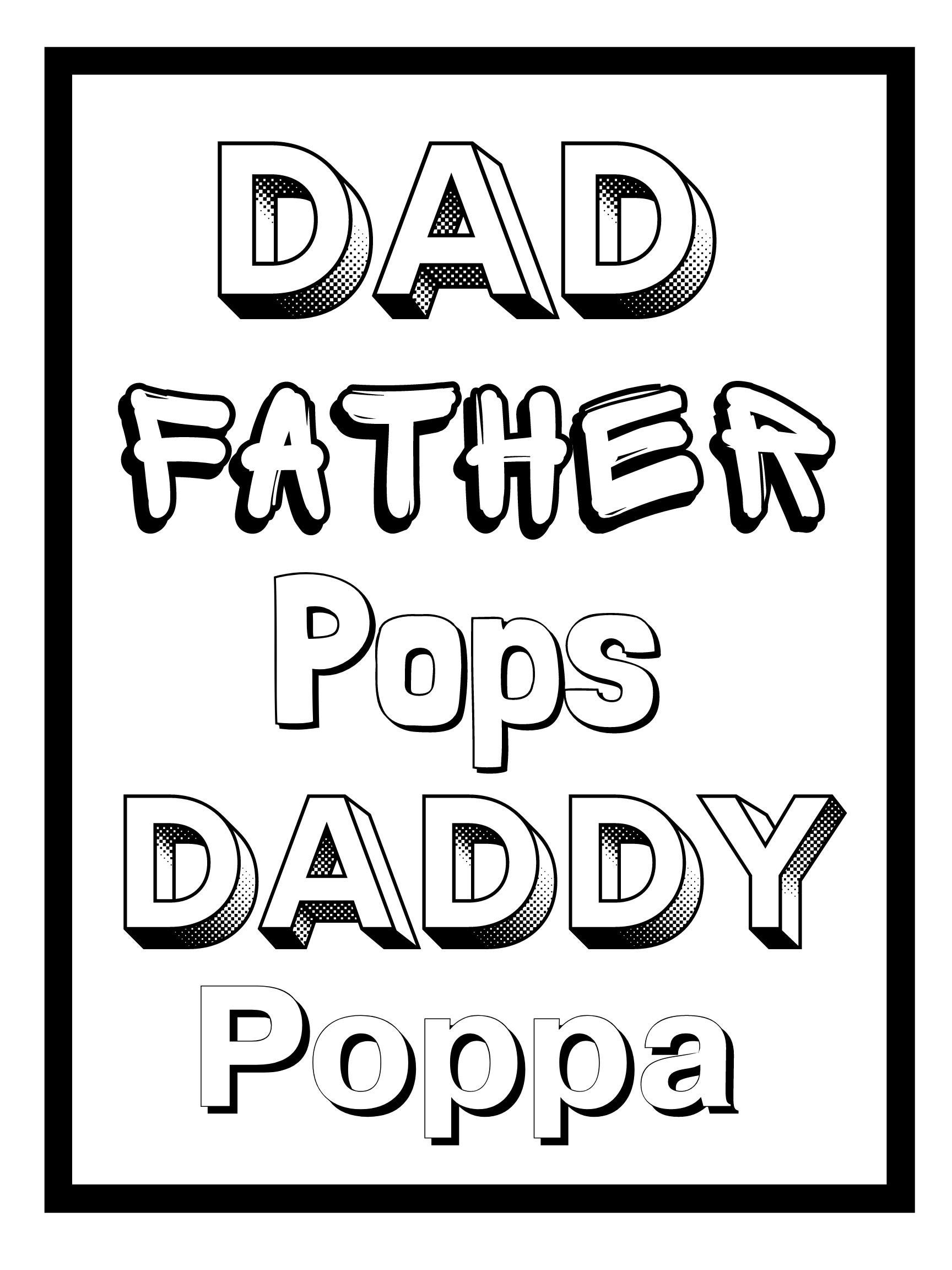 Father's Day PRINTABLE Gift From Kids - All About Dad Gift for Father's ...