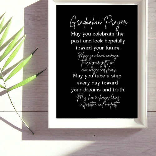 Graduation Prayer Print – Customizable Colors (Digital Download)