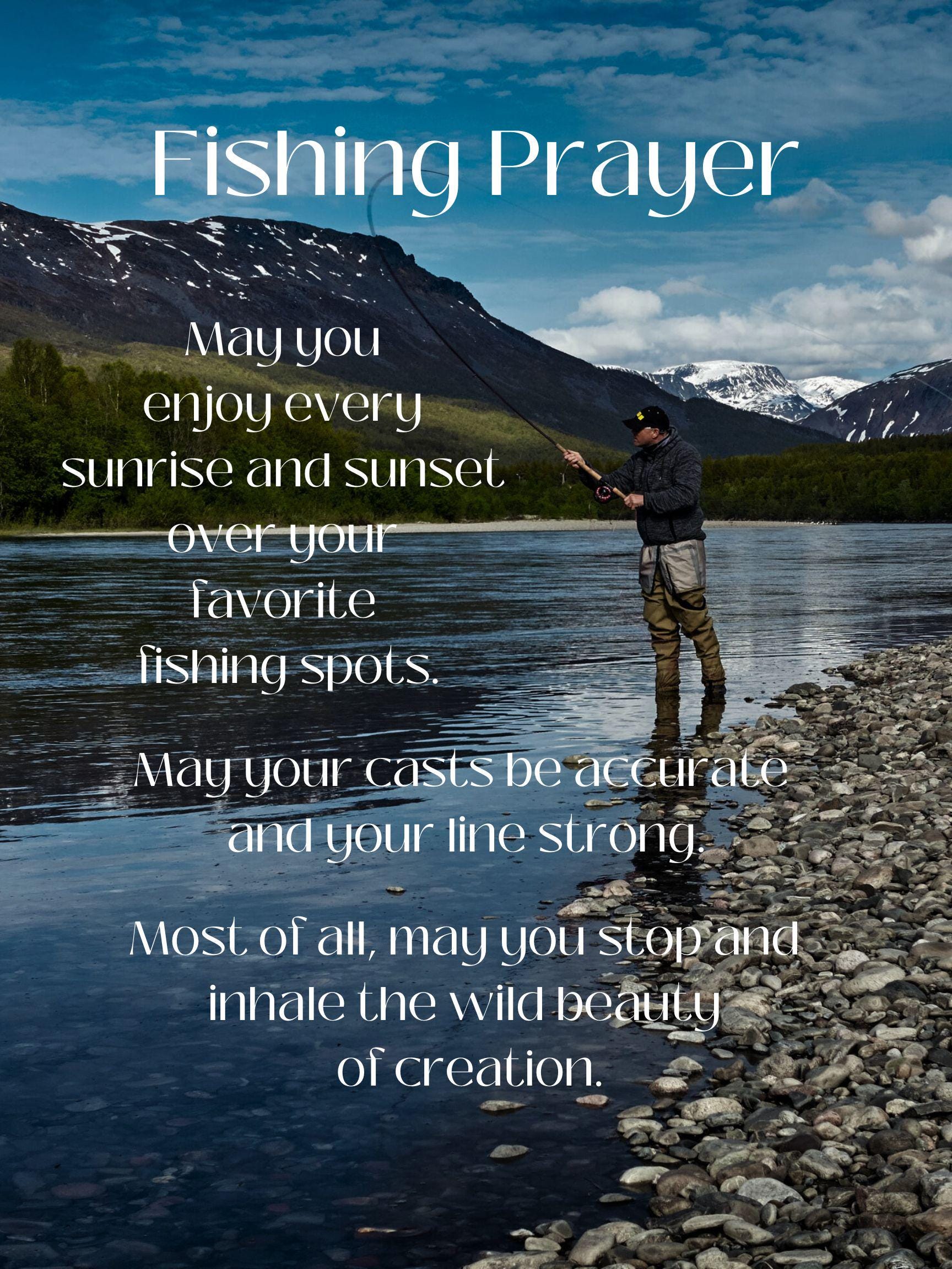 Prayee Fish Personalized Fishing Prayer Print – Father's Day Gift (digital Download ...