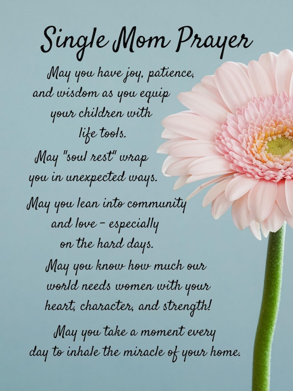 Single Mom PRINTABLE Gifts for Single Moms Single Mom Mother's