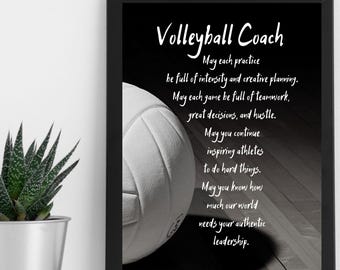 Volleyball Coach Prayer Printable – Inspirational Gift (JPG and PDF)