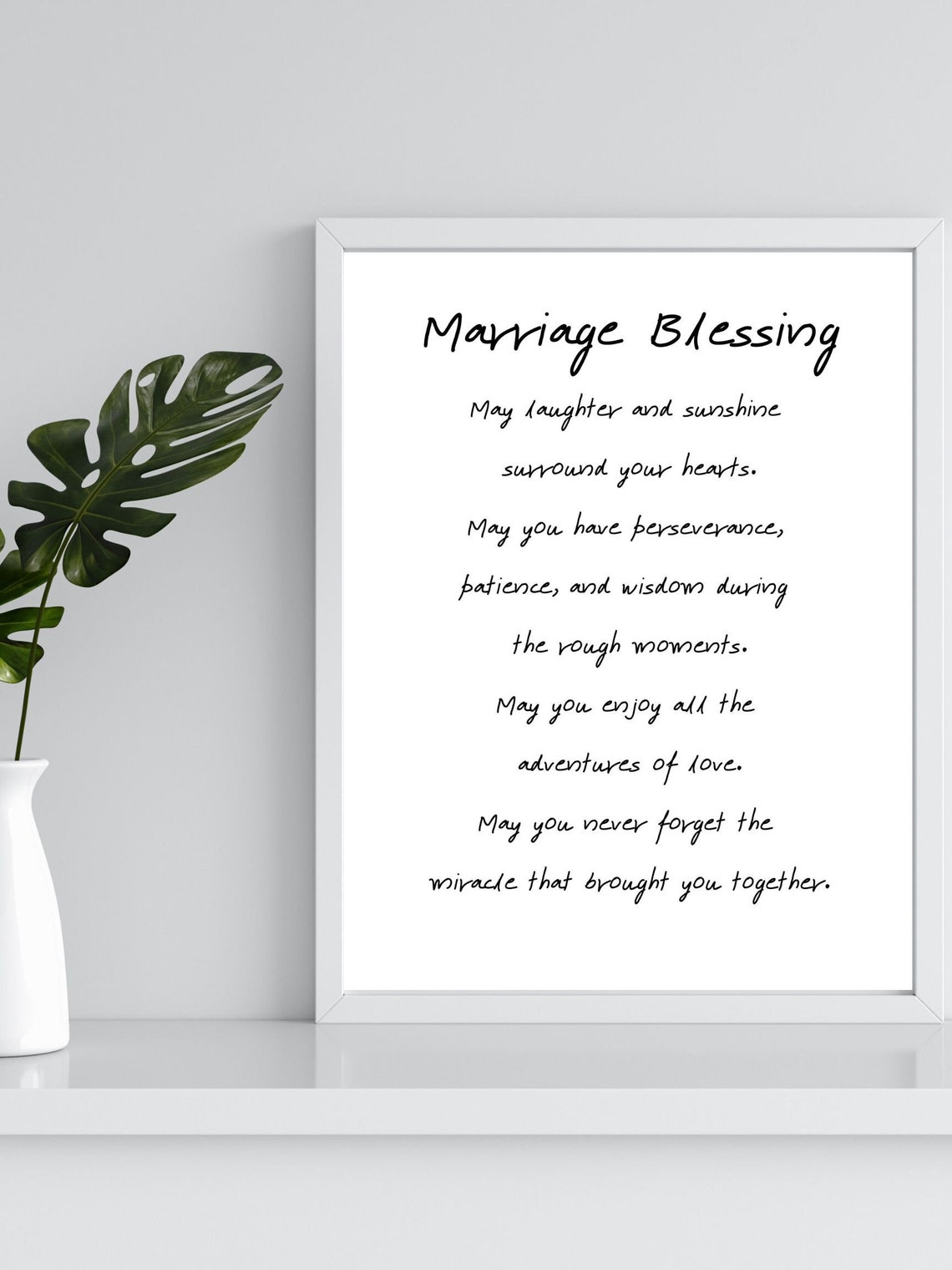 Personalized PRINTABLE Wedding Prayer Wedding Blessing Marriage Prayer