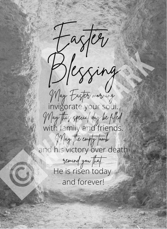 Easter Prayer Easter Blessing Easter Poem Easter Empty Etsy