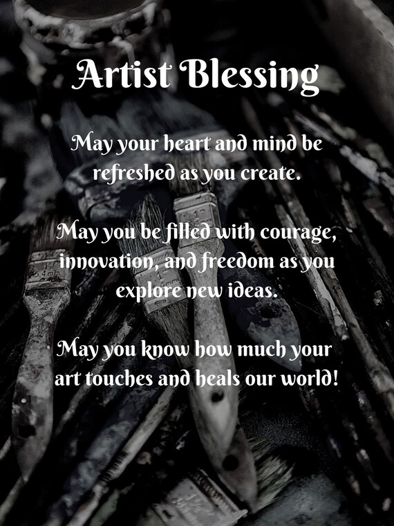 Artist Gift Idea Artist Prayer Art Teacher Gift Idea Etsy