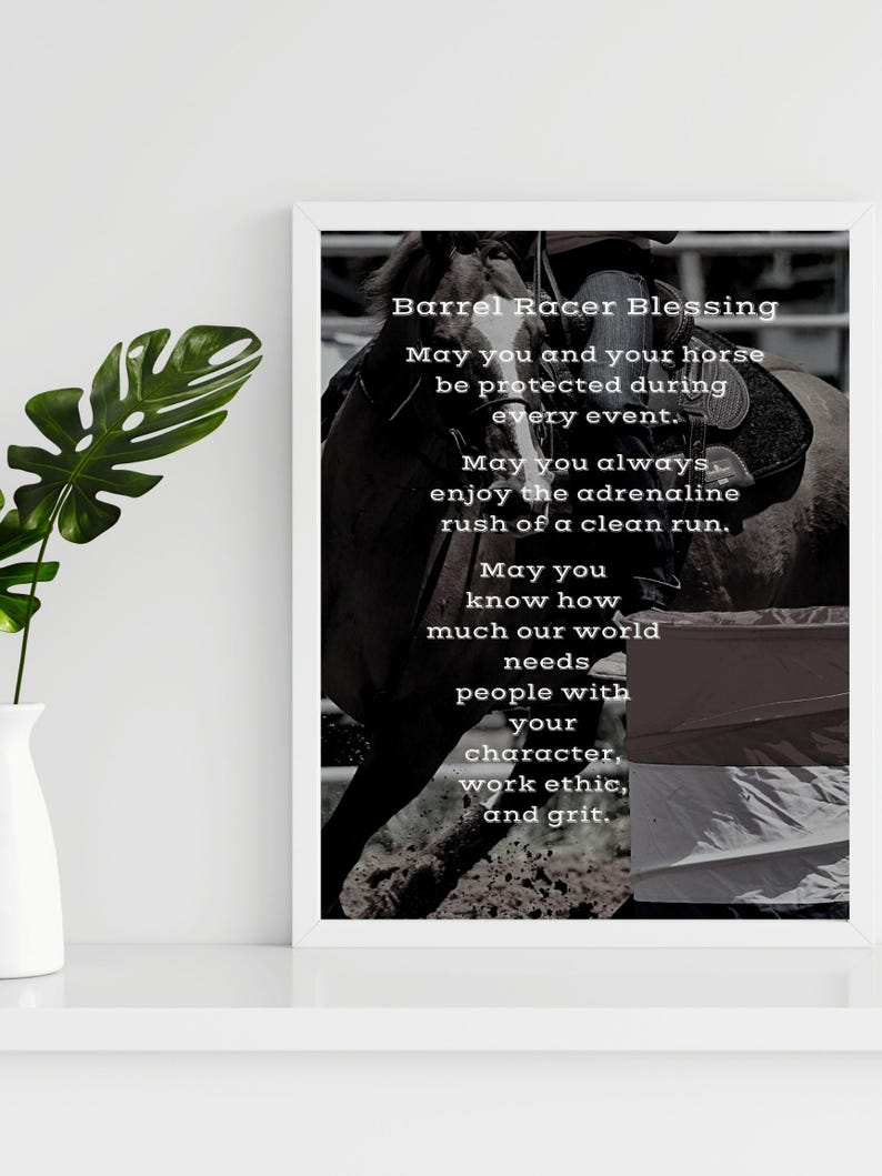 Barrel Racer Prayer Print – Cowgirl Gift (JPG & PNG) - Etsy