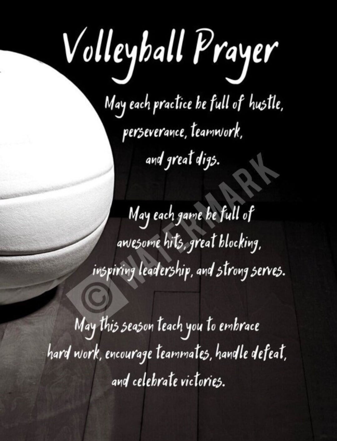 Volleyball Gifts PRINTABLE Gifts for Volleyball Team Volleyball Prayer Volleyball Gifts PRINTABLE Gifts for Volleyball Team Volleyball Prayer