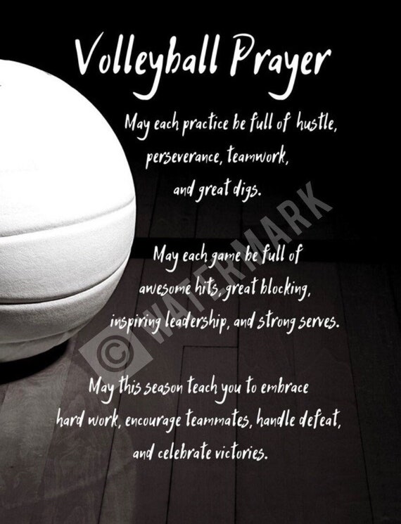 Volleyball Volleyball Team Volleyball Prayer Volleyball Etsy