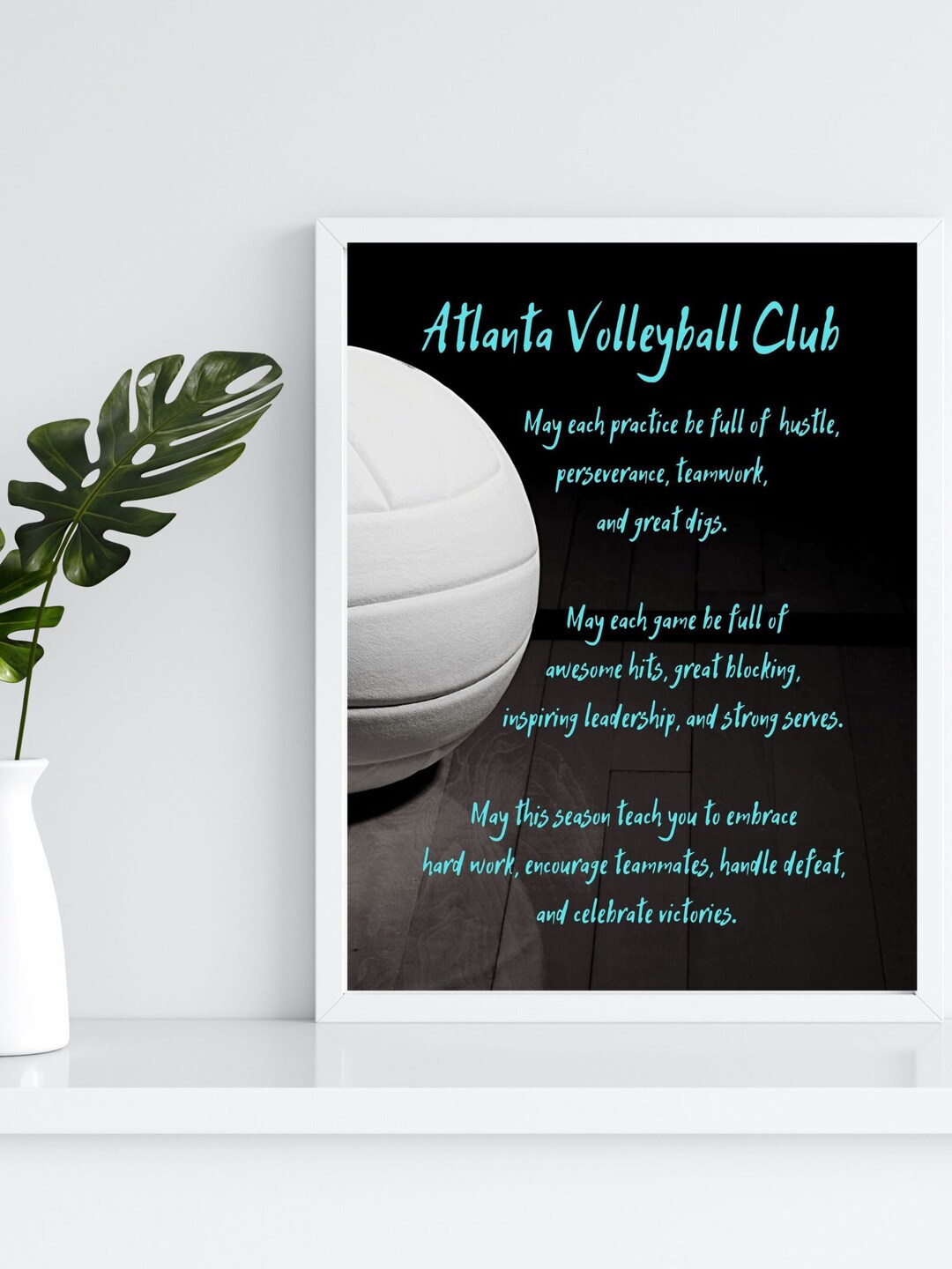 Volleyball Team PRINTABLE Customized Volleyball Team Gift Idea