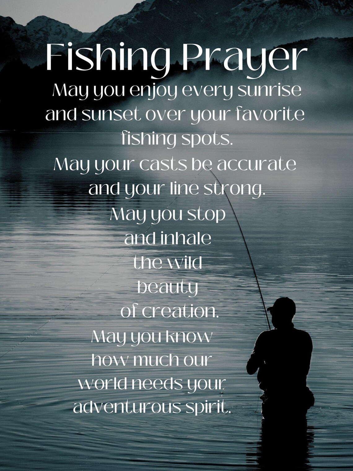 Prayee Fish Personalized Fishing Prayer Print – Father's Day Gift (digital Download ...
