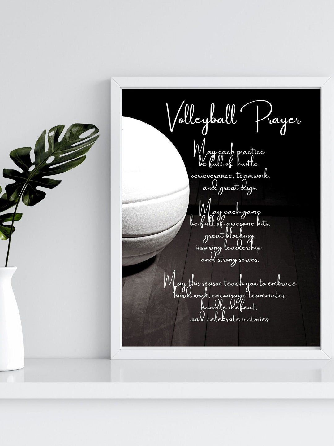 Volleyball PRINTABLE Prayer Gift Volleyball Player Gift Idea Etsy