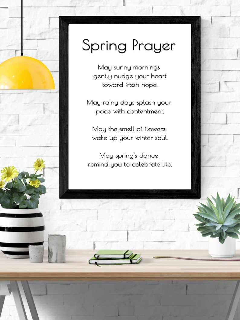 Invocation Ideas For Spring Spring Prayer PRINTABLE - Spring Printable Wall Decor - Spring Poem ...