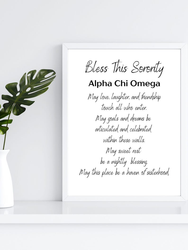Personalized Sorority Dorm Print – College Rush Gift (PDF & JPG) - Etsy