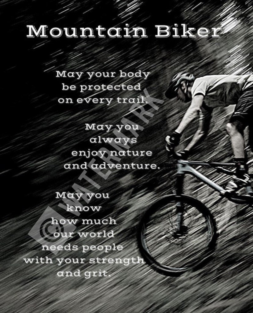 Mountain Biker PRINTABLE Gift Mountain Bike Prayer Mountain Bike Print ...
