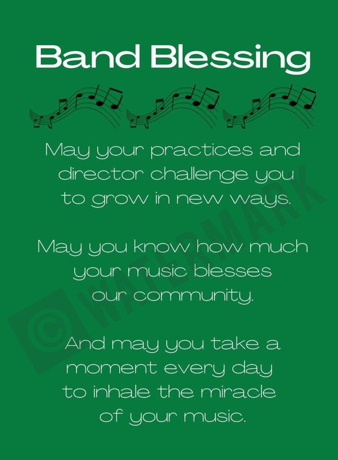 Personalized Marching Band PRINTABLE Gift School Band Gift Ideas High School Marching Band Gift