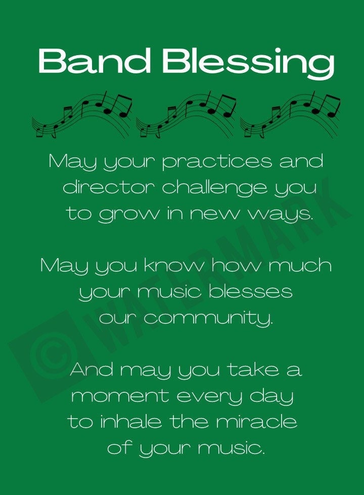 Personalized PRINT Marching Band Gift School Band Gift Ideas High