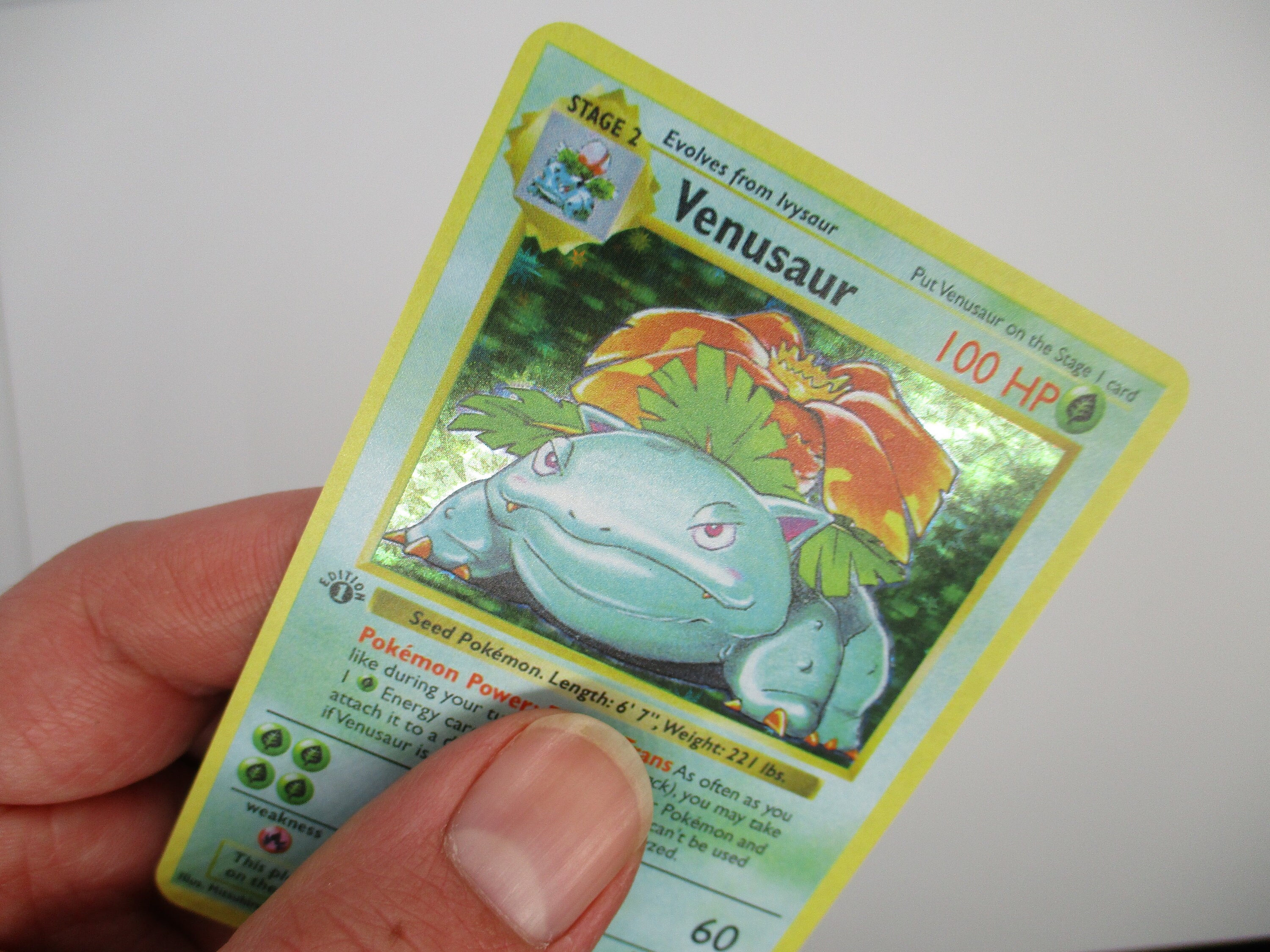 Venusaur Ivysaur & Bulbasaur 1st Edition Base Set 3 Cards Etsy