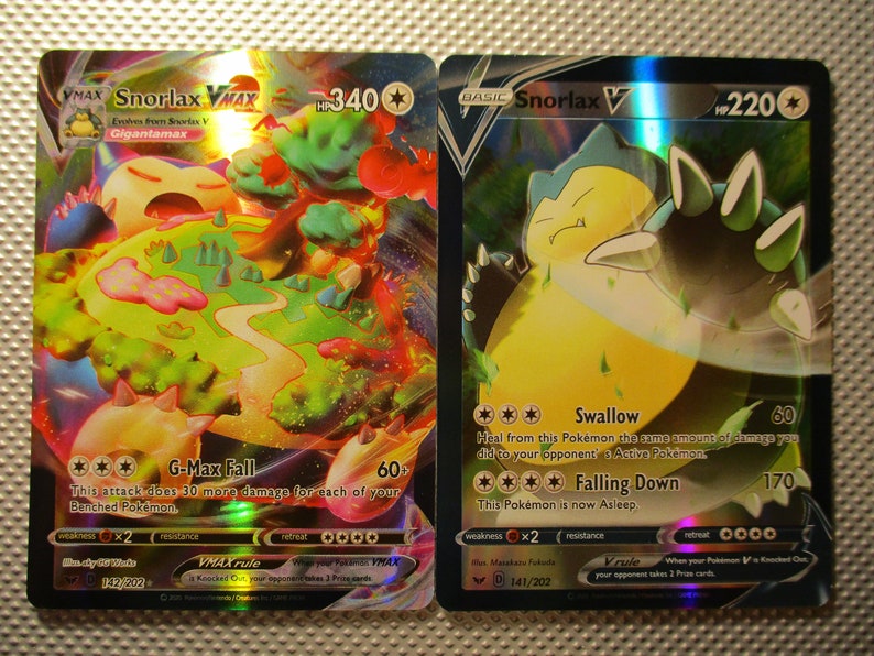 Snorlax Vmax Card - Snorlax V Max Pokemon Card 046/060 RRR S1H