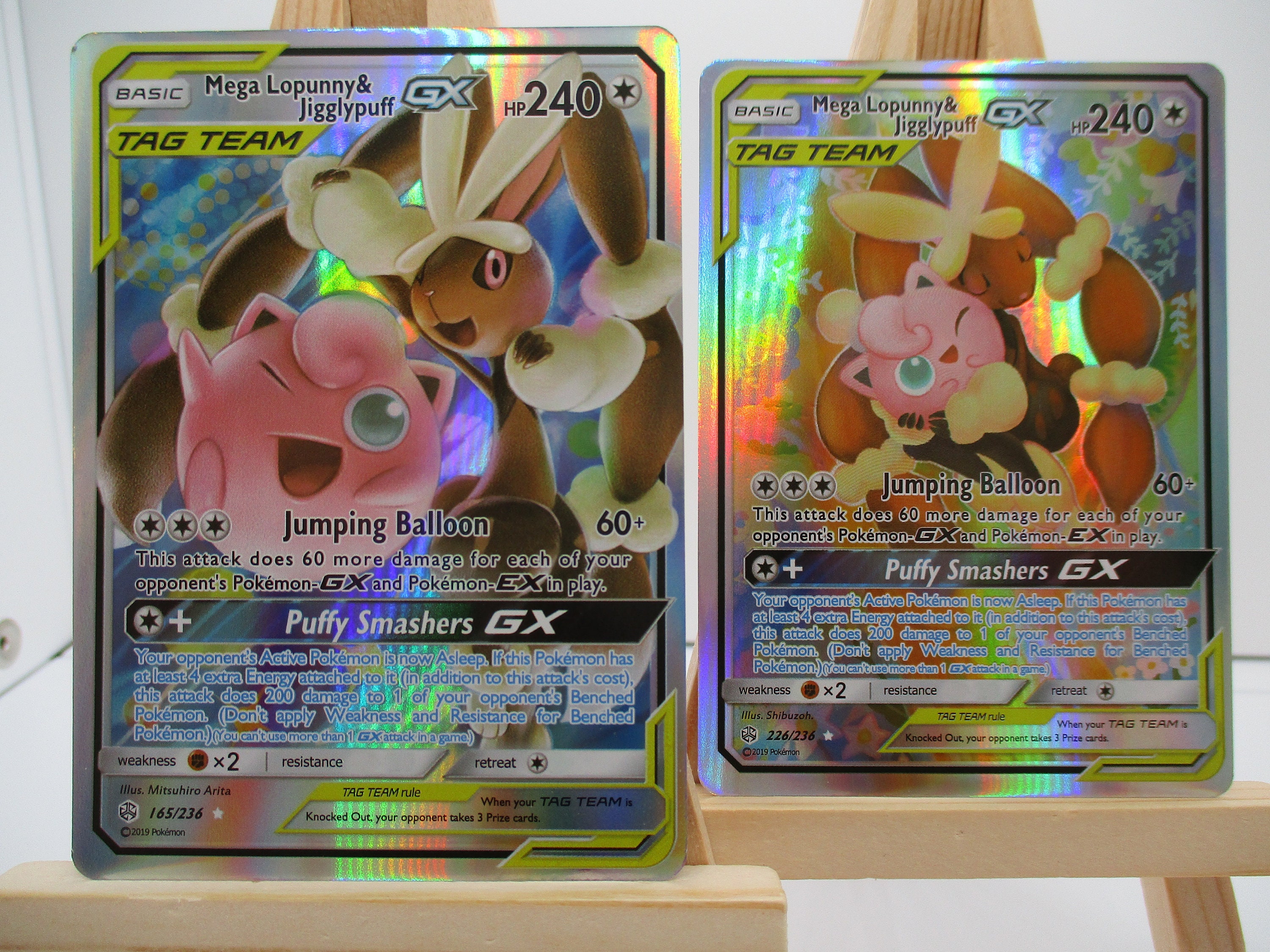 Mega Lopunny & Jigglypuff Tag Team Gx Set 2 Cards Etsy