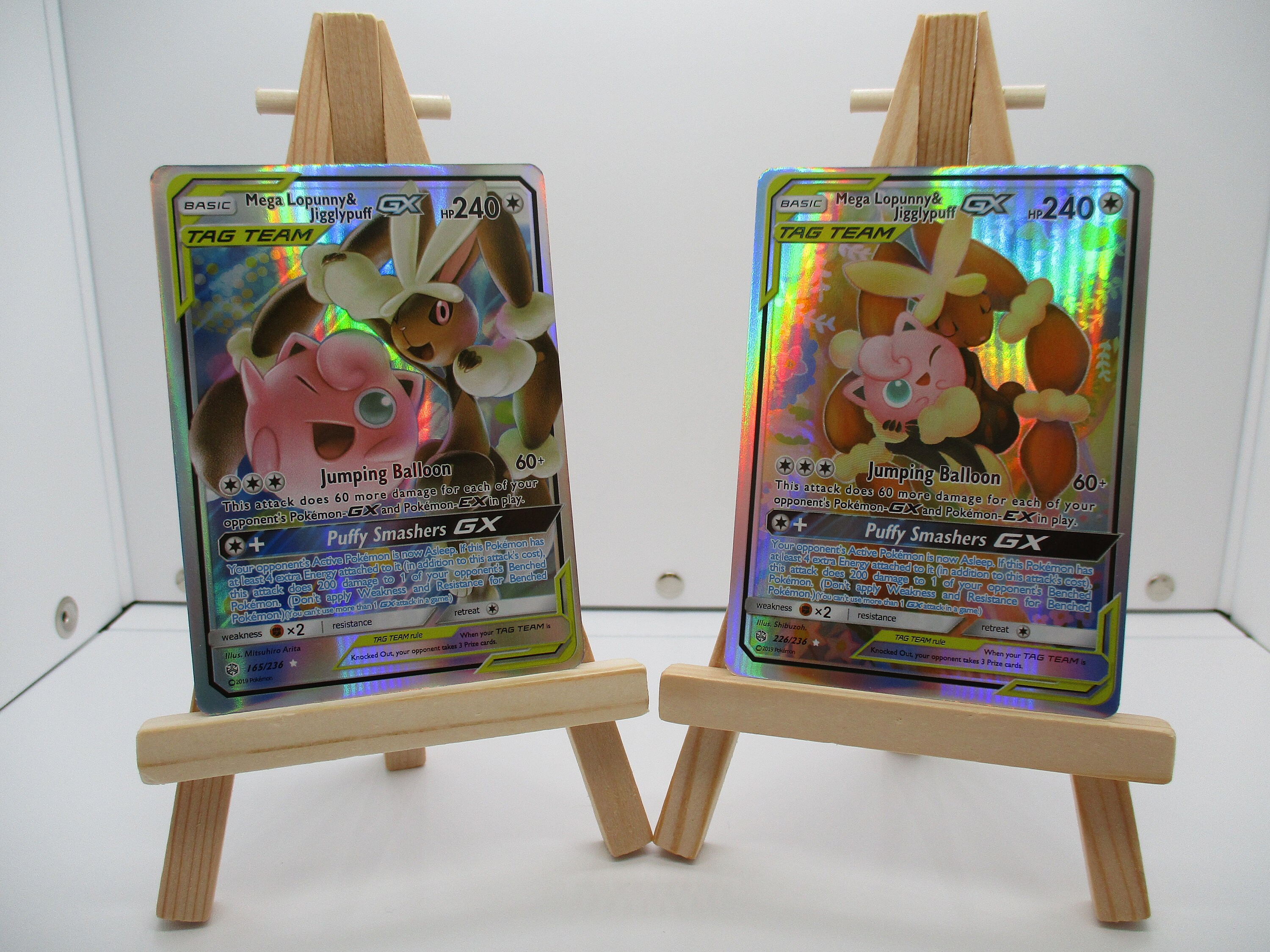 Mega Lopunny & Jigglypuff Tag Team Gx Set 2 Cards Etsy