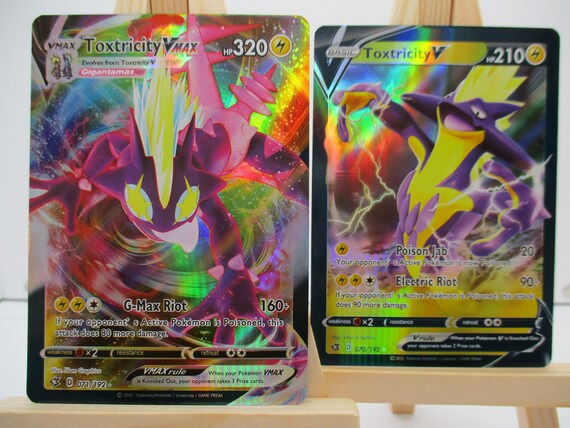 Toxtricity Vmax V Gigantamax Set 2 Cards Holographic Etsy Toxtricity Vmax V Gigantamax Set 2 Cards Holographic Etsy