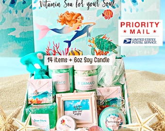 Beach Gift Box/Ocean Lover Gift Basket/Beach Gift Basket/Beach Gift Set/Spa Gift Set/Relaxation Gift Basket/Spa Gift Box/Pamper Box