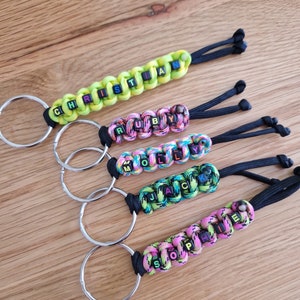 Personalised para cord keyrings-BUY 2 GET 1 FREE