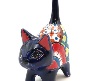 6 Super Cute Mexican Talavera Ring Holder Kitty Cat *Colors and Designs Vary!