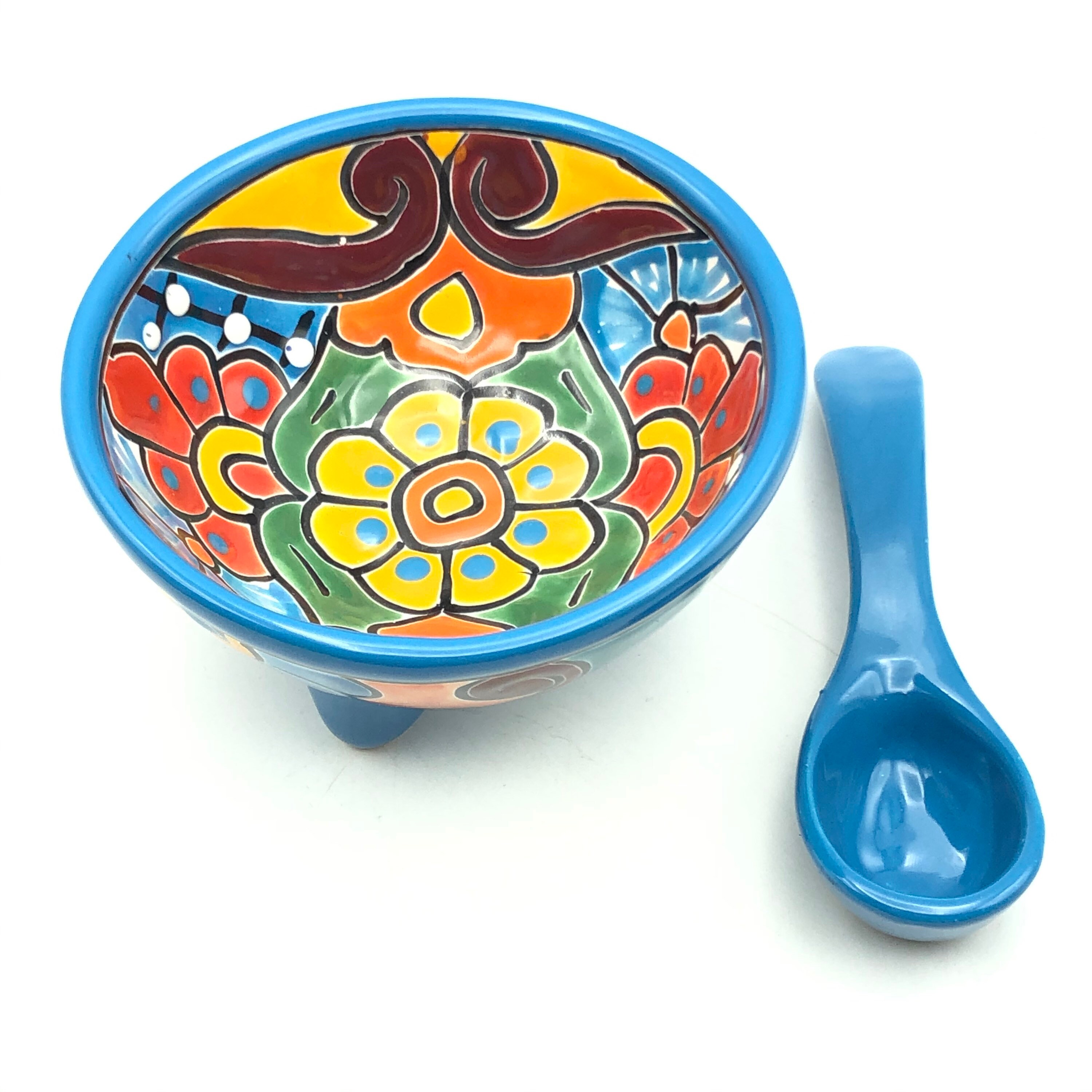 Talavera Salsa Bowl Handmade Mexican Pottery 5.25 Etsy