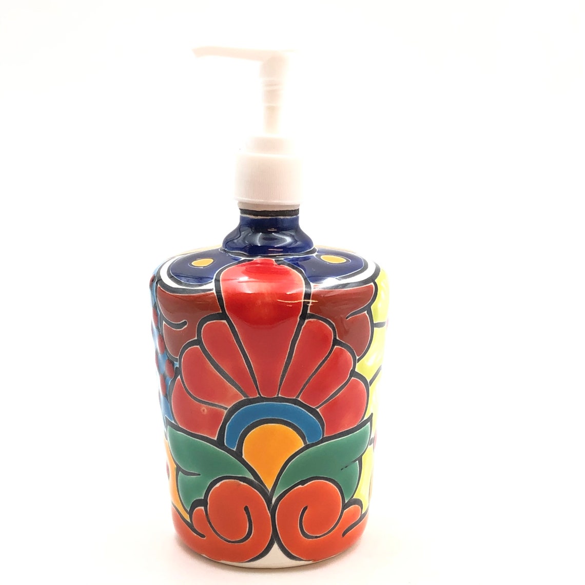 Talavera Soap/Lotion Dispenser Handmade Mexican Pottery Etsy