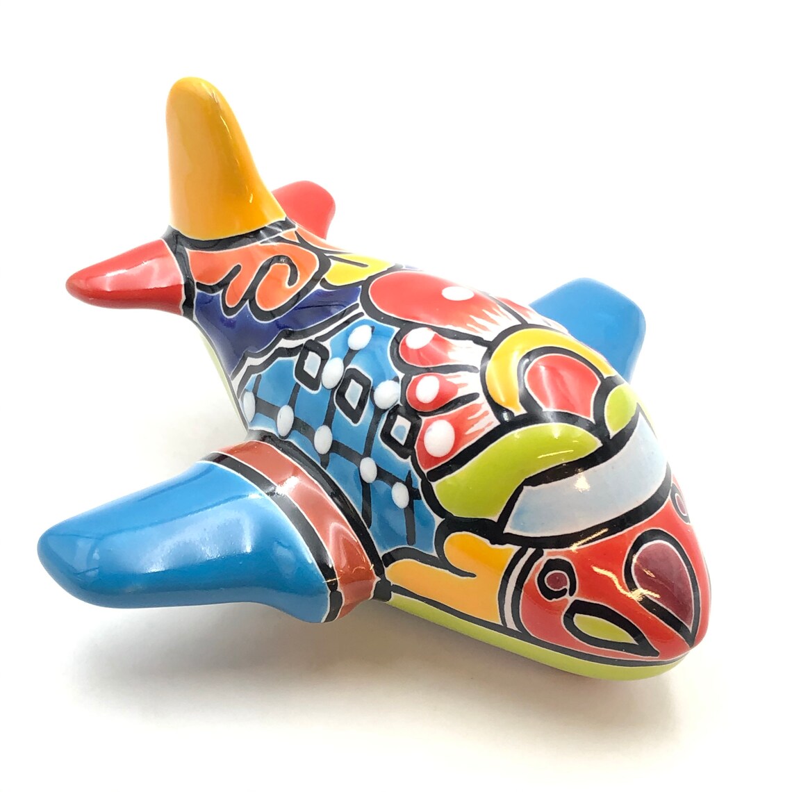 Talavera Pottery Handmade Plane Mexican Pottery Etsy