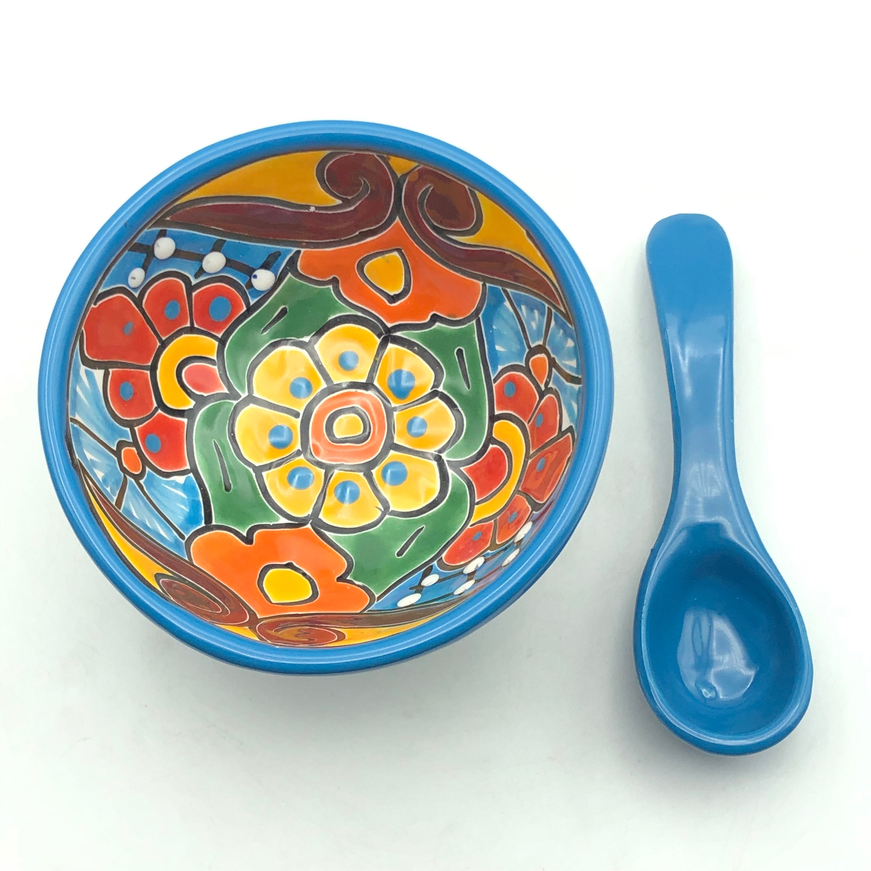 Talavera Salsa Bowl Handmade Mexican Pottery 5.25 Etsy
