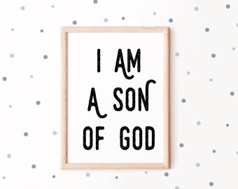 Son of God Printable Baby Boy Nursery Bible Verse Boy Room Print Boy Room Decor Bible Verse Wall Art Boy Room Scripture Print Nursery