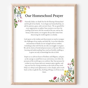 Homeschool Prayer Room Homeschool Decor Christian Homeschool Gift Catholic Homeschool Printable Classroom Decor Playroom Homeschool Mom