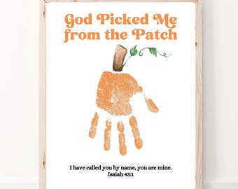Christian Fall Handprint Activity Preschool Christian Halloween Kids Fall harvest Activity Fall Craft Pumpkin Activity Sunday School Craft