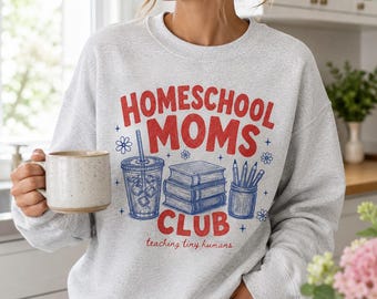 Sudadera del Club de Mamás que Educan en Casa Sudadera para Mamás que Educan en Casa Camiseta para Mamás que Educan en Casa Regalo para Mamás que Educan en Casa Regalo de Navidad para Mamás que Educan en Casa Educación en Casa