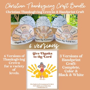 Christian Thanksgiving Activity Printable Bundle Religious Craft Fall Sunday School Lesson Kid Church Activity Family Game Pack Homeschool
